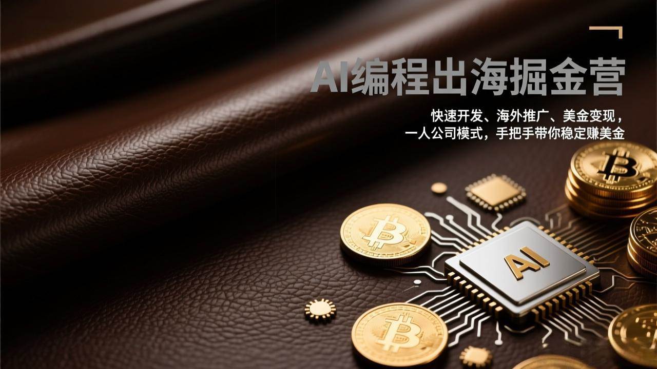 （17308期）AI编程出海掘金营：快速开发、海外推广、美金变现，一人公司模式，手把手带你稳定赚美金-智点网