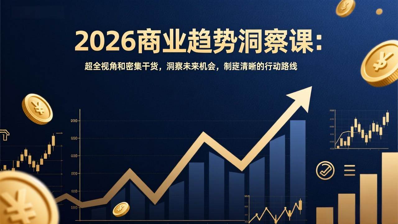 (17329期)2026商业趋势洞察课:超全视角和密集干货,洞察未来机会,制定清晰的行动路线-智点网