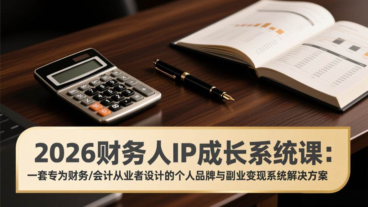 （17339期）2026财务人IP成长系统课：一套专为财务/会计从业者设计的个人品牌与副业变现系统解决方案-智点网