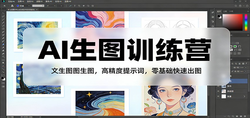 AI生图训练营：文生图图生图，高精度提示词，零基础快速出图-智点网