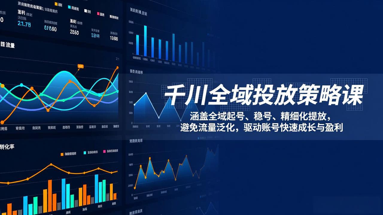 千川全域投放策略课：涵盖全域起号、稳号、精细化投放，避免流量泛化，驱动账号快速成长与盈利-智点网