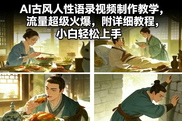 AI古风人性语录视频制作教学，流量超级火爆，附详细教程，小白轻松上手-智点网