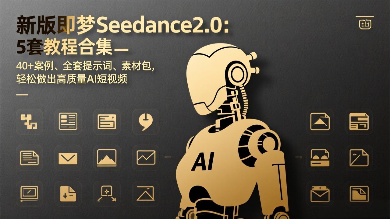 新版即梦Seedance2.0：5套教程合集，40+案例、全套提示词、素材包，轻松做出高质量AI短视频-智点网
