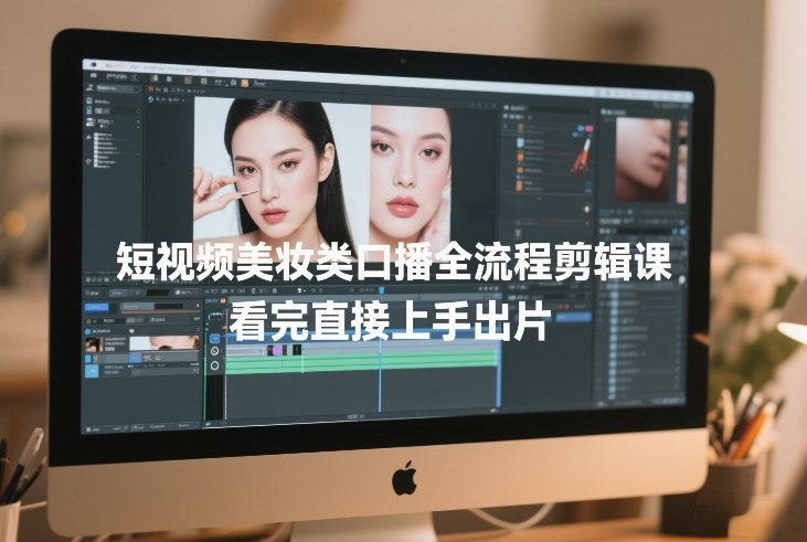 短视频美妆类口播全流程剪辑课，看完直接上手出片-智点网