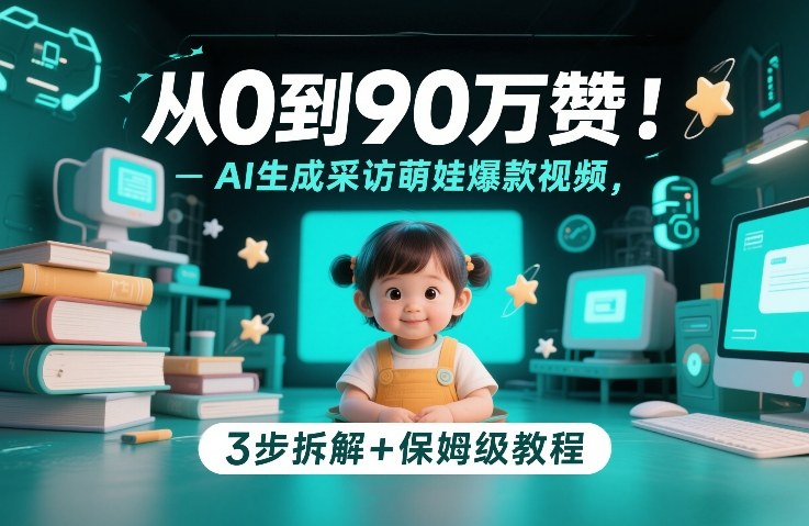 从0到90万赞：AI生成采访萌娃爆款视频，3步拆解+保姆级教程-智点网