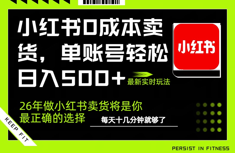 小红书0成本AI卖货，单账号轻松日入500+，完全托管AI，可矩阵放大-智点网