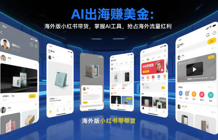 AI出海賺美金:海外版小红书带货,掌握AI工具,抢占海外流量红利(更新2026)