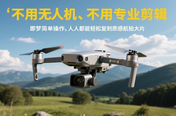 不用无人机、不用专业剪辑，即梦简单操作，人人都能轻松复刻质感航拍大片-智点网