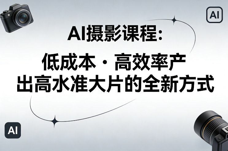 AI摄影课程，低成本高效率产出高水准大片的全新方式-智点网
