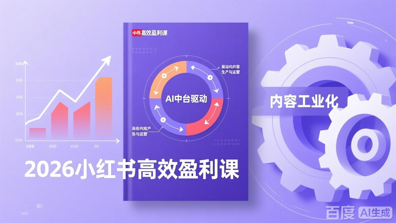 2026小红书高效盈利课，流量双引擎+内容工业化+AI中台驱动，构建可复制的千万级营收模型-智点网