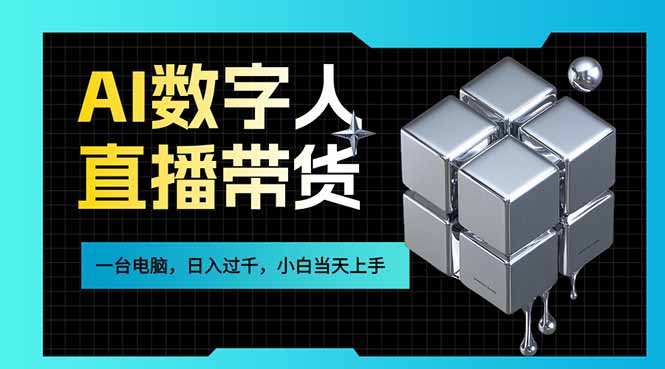 AI数字人直播带货风口已来，一台电脑在家日入过千，小白当天上手的赚钱技能-智点网