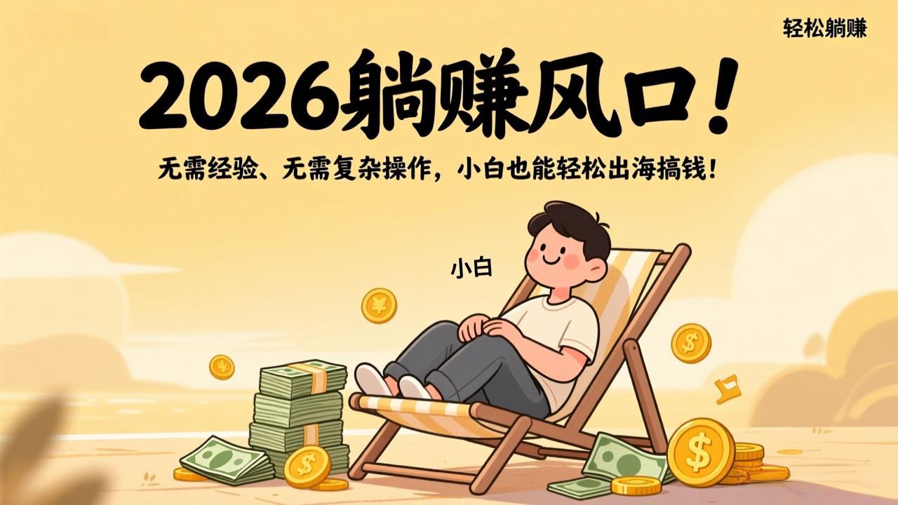 2026躺赚风口！无需经验、无需复杂操作，小白也能轻松出海搞钱！-智点网