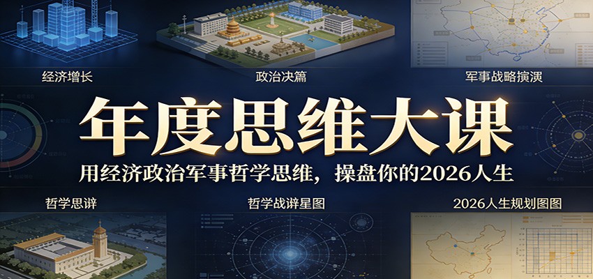 年度思维大课，用经济政治军事哲学思维，操盘你的2026人生-智点网