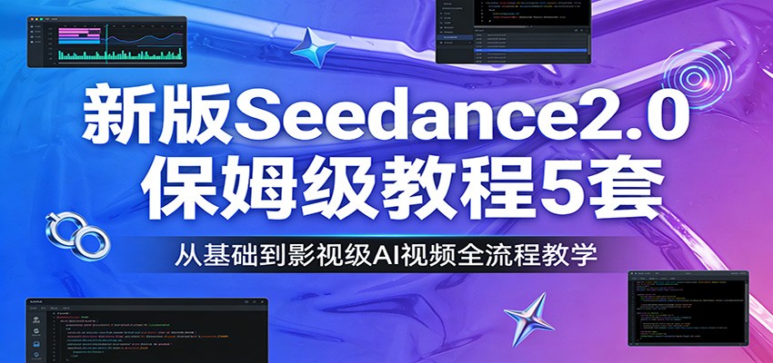 新版Seedance2.0保姆级教程5套：从基础到影视级AI视频全流程教学-智点网