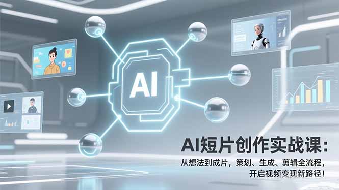 AI短片创作实战课：从想法到成片，策划、生成、剪辑全流程，开启视频变现新路径！-智点网