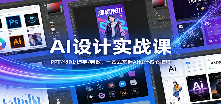 AI设计实战课：PPT/修图/造字/特效，一站式掌握AI设计核心技巧-智点网