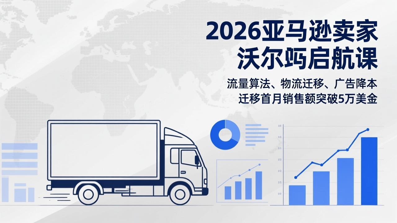 2026亚马逊卖家沃尔玛启航课，流量算法、物流迁移、广告降本，迁移首月销售额突破5万美金-智点网