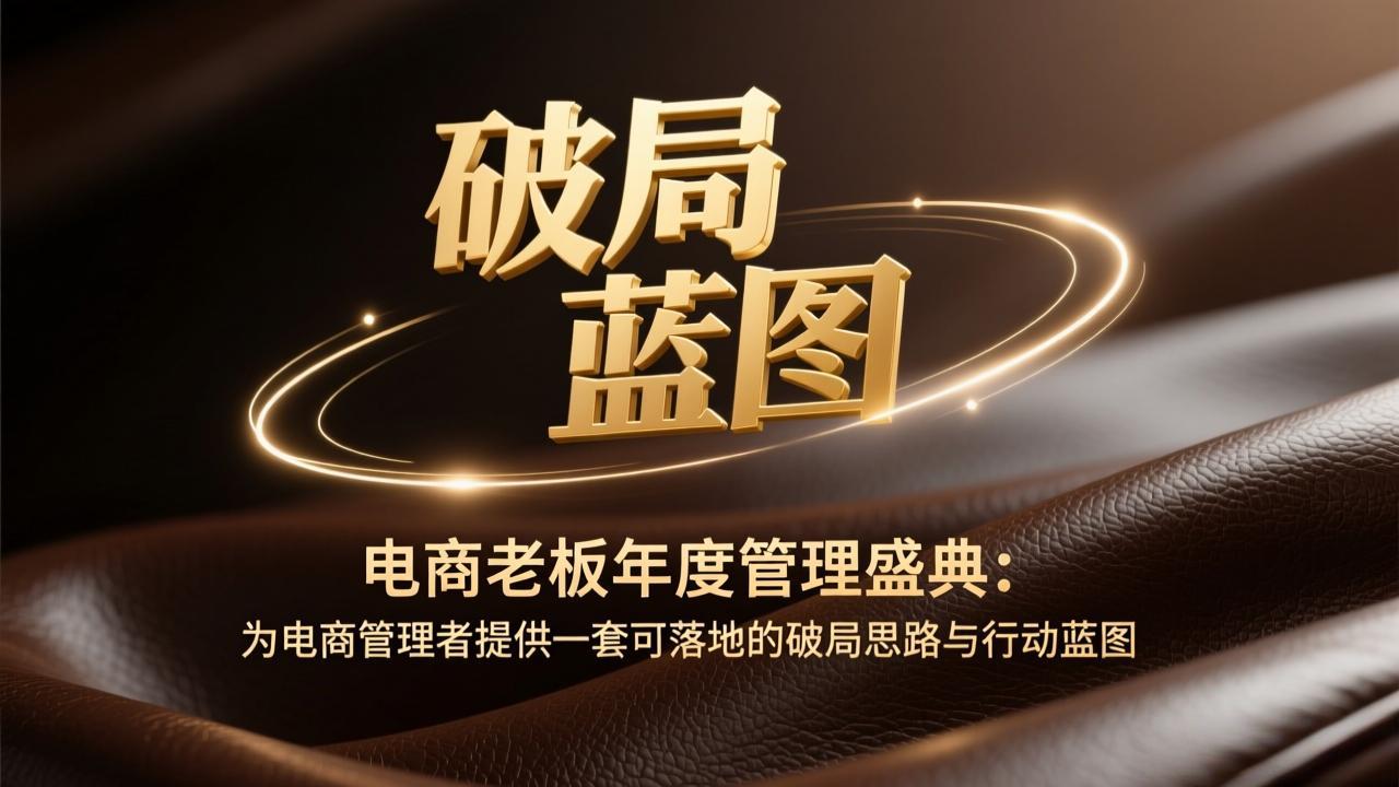 电商老板年度管理盛典：为电商管理者提供一套可落地的破局思路与行动蓝图-智点网