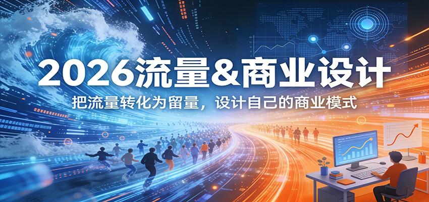 2026流量&商业设计，把流量转化为留量，设计自己的商业模式-智点网