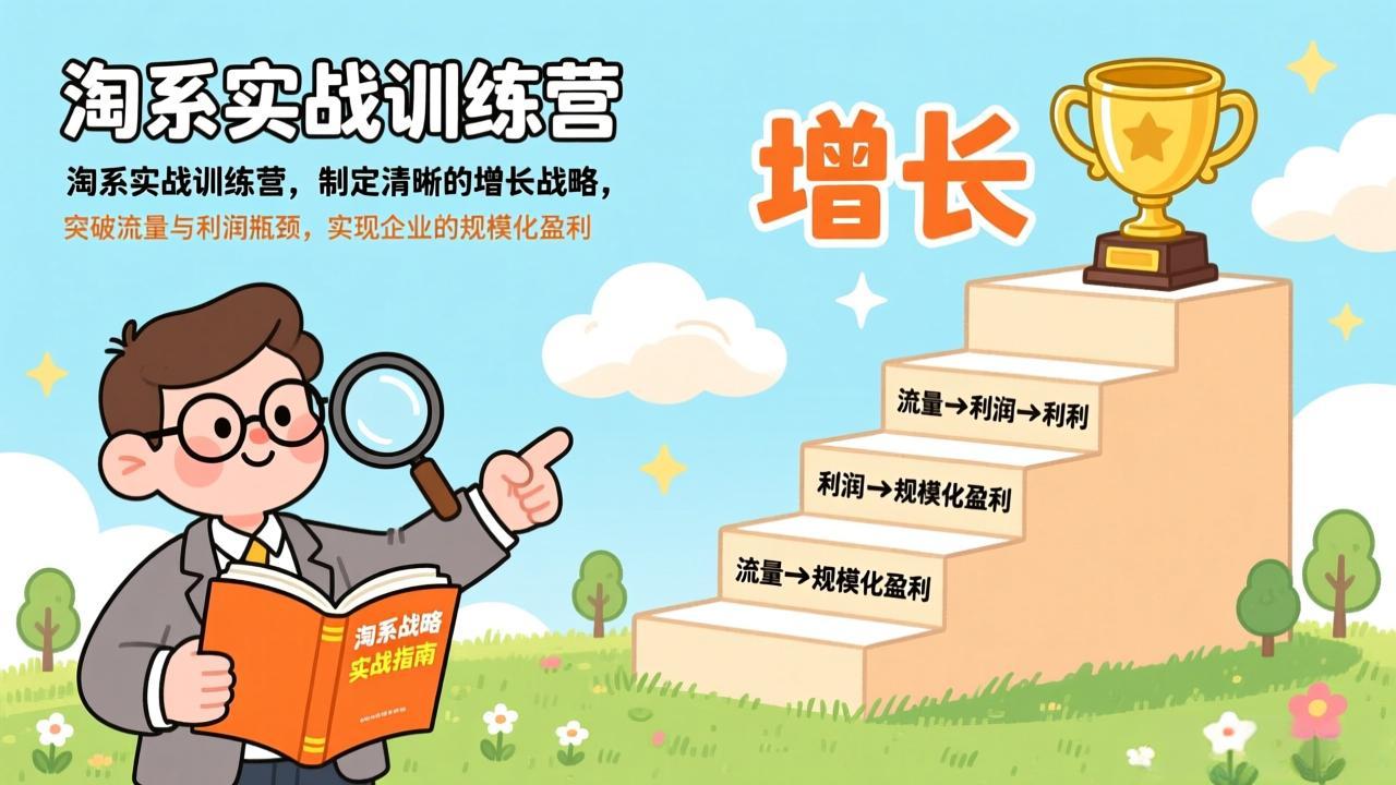 淘系实战训练营，制定清晰的增长战略，突破流量与利润瓶颈，实现企业的规模化盈利-智点网
