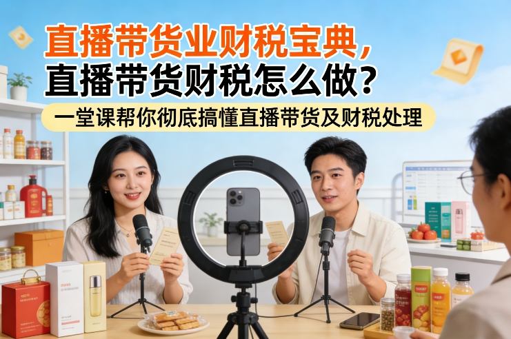 直播带货业财税宝典，直播带货财税怎么做？一堂课帮你彻底搞懂直播带货及财税处理-智点网