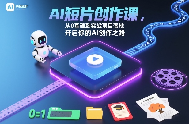 AI短片创作课，从0基础到实战项目落地，开启你的AI创作之路(更新)-智点网