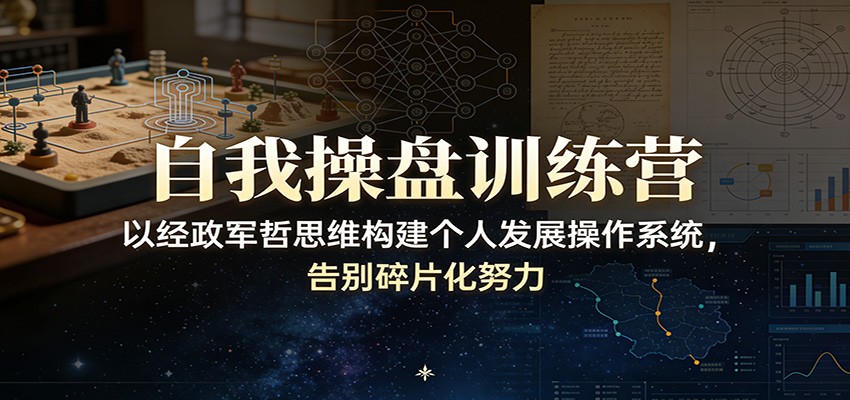 自我操盘训练营：以经政军哲思维构建个人发展操作系统，告别碎片化努力-智点网