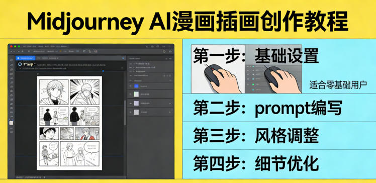 利用Midjourney AI人工智能轻松创作漫画插画教程，零基础创作完整漫画插画-智点网