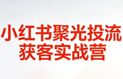永曜·小红书聚光投流获客实战营-智点网