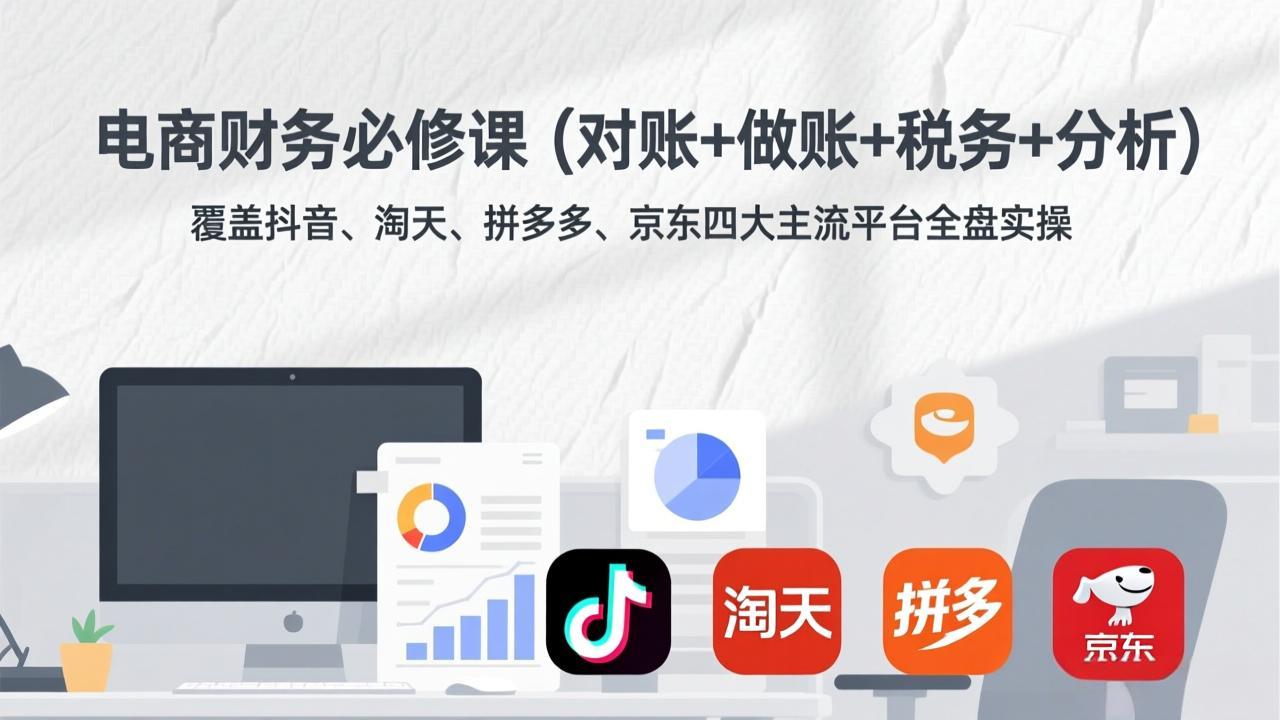 电商财务必修课(对账+做账+税务+分析-智点网