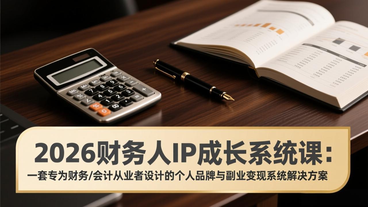 2026财务人IP成长系统课：一套专为财务/会计从业者设计的个人品牌与副业变现系统解决方案-智点网