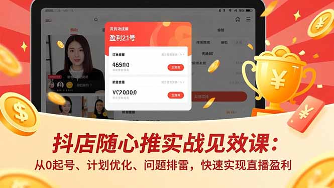 抖店随心推实战见效课(更新-智点网