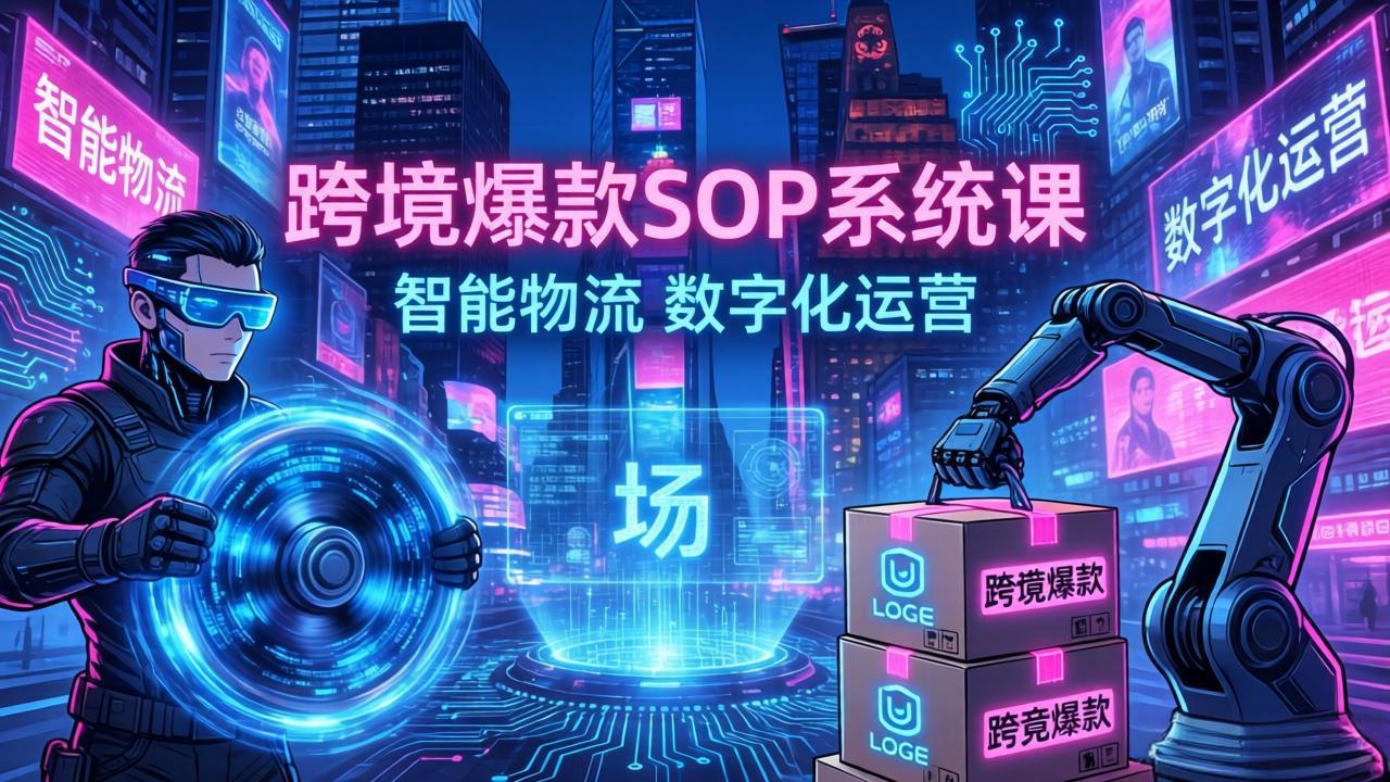 跨境爆款SOP系统课，“内容飞轮+精准投放+AI自动化”为核心，拆解“人×货×场”黄金公式-智点网