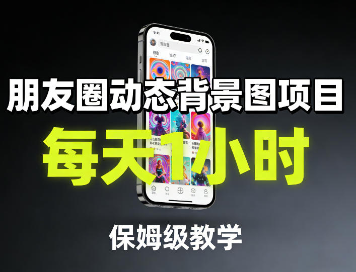 朋友圈动态背景图项目，每天1小时，保姆级教学-智点网