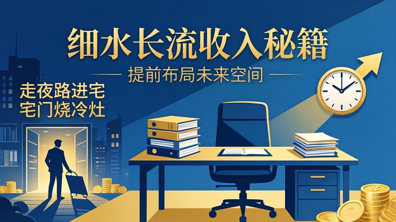 某付费文章：细水长流收入秘籍：走夜路进宅门烧冷灶，提前布局未来空间-智点网