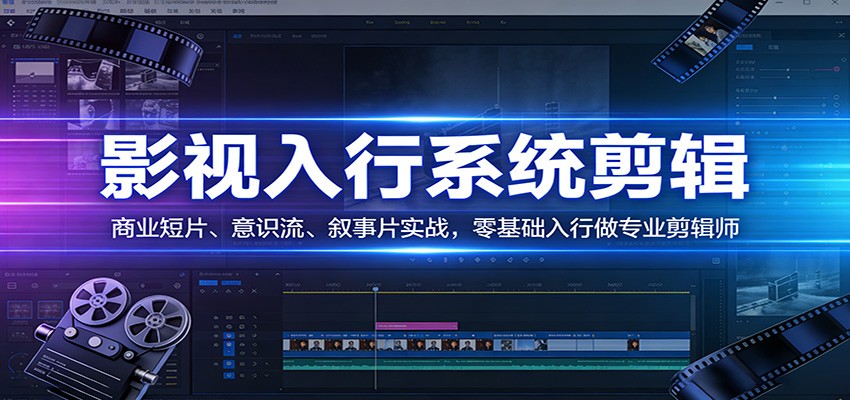 影视系统剪辑，商业短片、意识流、叙事片实战，零基础入行做专业剪辑师-智点网