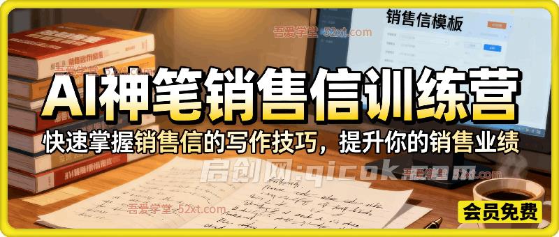 AI神笔销售信训练营，快速掌握销售信的写作技巧，提升你的销售业绩。-智点网