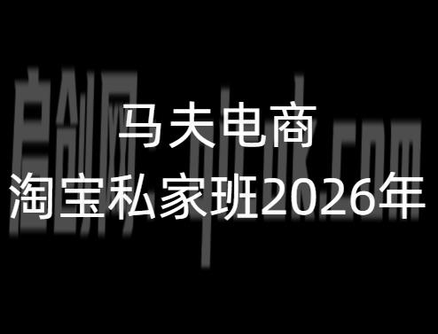 马夫电商-淘宝私家班2026年 2月14更新(价值2980元)-智点网