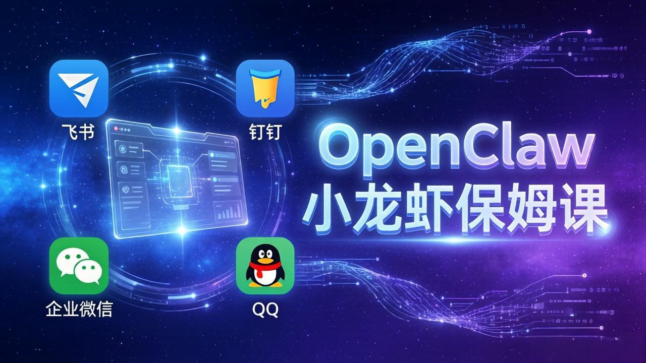 OpenClaw小龙虾保姆课： Windows/macOS/Linux/Docker全系统安装，飞书+钉钉+企业微信+QQ 全接入-智点网
