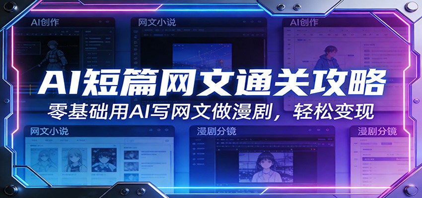 AI短篇网文通关攻略：零基础用AI写网文做漫剧，轻松变现-智点网