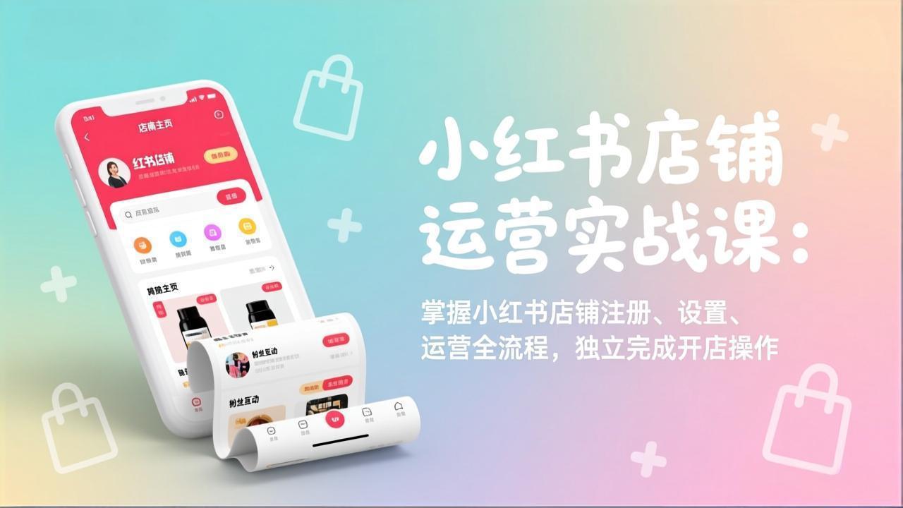 小红书店铺运营实战课：掌握小红书店铺注册、设置、运营全流程，独立完成开店操作-智点网