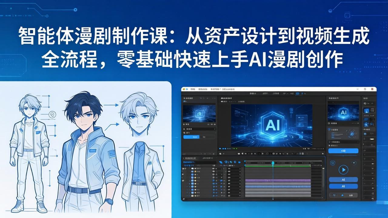智能体漫剧制作课：从资产设计到视频生成全流程，零基础快速上手AI漫剧创作-智点网