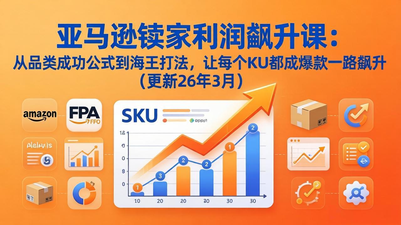 亚马逊卖家利润飙升课：从品类成功公式到海王打法，让每个SKU都成爆款一路飙升(更新26年3月-智点网