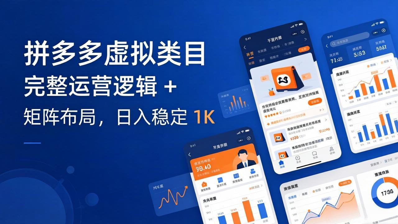 拼多多虚拟类目干货：完整运营逻辑 + 矩阵布局，日入稳定 1K-智点网
