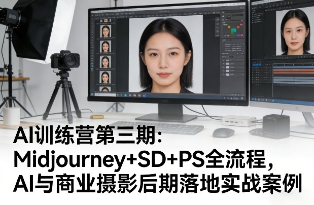 AI训练营第三期：Midjourney+SD+PS全流程，AI与商业摄影后期落地实战案例-智点网