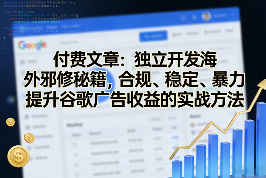 付费文章：独立开发海外邪修秘籍，合规、稳定、暴力提升谷歌广告收益的实战方法-智点网