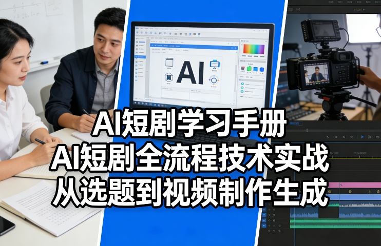 AI短剧学习手册，AI短剧全流程技术实战，从选题到视频制作生成-智点网