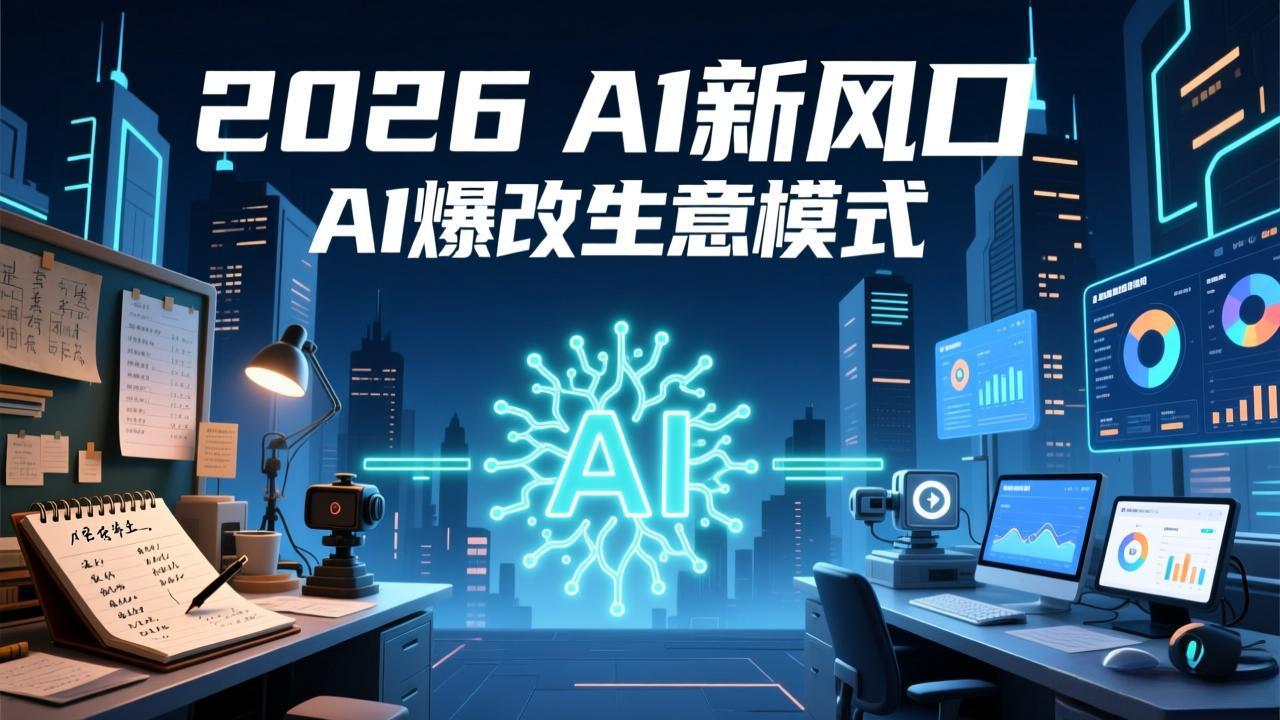 2026年AI创富新风口，用人工智能爆改你的生意模式，从短视频到直播全面降本增效抢占先机-智点网