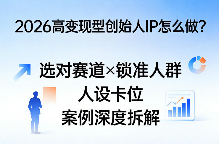 2026高变现型创始人IP怎么做？选对赛道×锁准人群×人设卡位×案例深度拆解-智点网