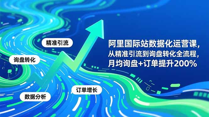 阿里国际站数据化运营课-3月，从精准引流到询盘转化全流程，月均询盘+订单提升200%-智点网